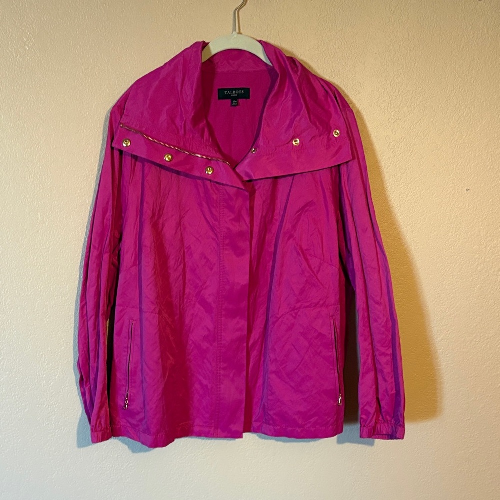 Talbots Vibrant Pink Women's Rain Jacket